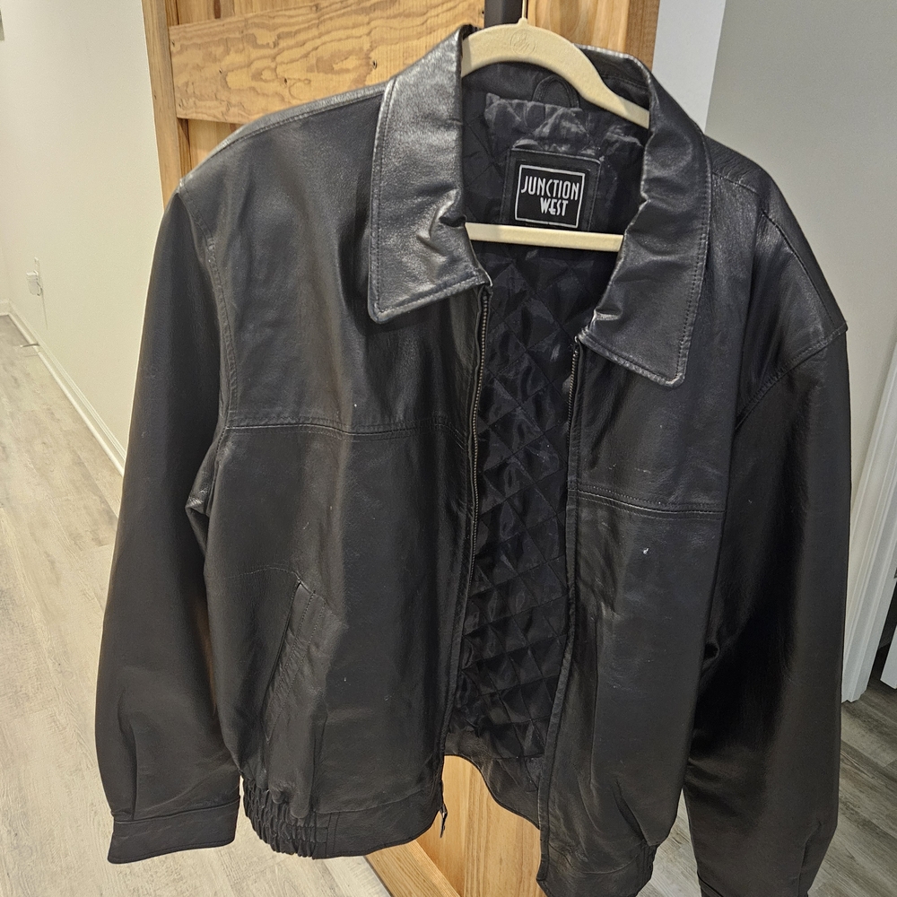 Men's Black Leather Jacket